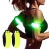 LED Armband Running USB Rechargeable(2 Pack), High Visibility Wristband for Runners, Joggers, Pet Owners, Cyclists, Adjustable Waterproof Reflective Bracelets for Night Running,...