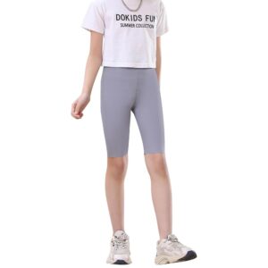 Looching Kids Girls Yoga Dance Shorts High Waisted Athletic Workout Compression Shorts Soft Gymnastics Running Sports Shorts