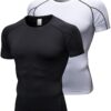 Men's Compression Shirts Short Sleeve Workout Shirt Cool Dry Undershirts Baselayer Sports T Shirts Gym Running Tops