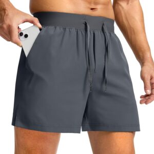 Men's Running Shorts with Zipper Pockets 7 Inch / 5 Inch Lightweight Quick Dry Gym Workout Athletic Shorts for Men