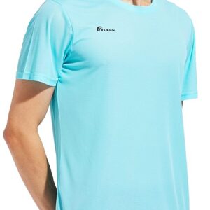 Men's Ultra Lightweight Running Shirts, Dry Fit Marathon Top Tee, Cool Short Sleeve Athletic T-Shirts