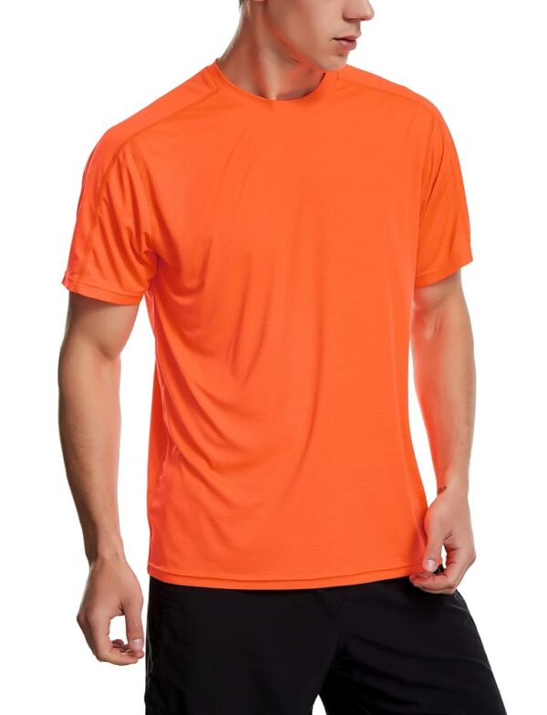 Men's Workout Shirts Lightweight Sun Protection SPF Quick Dry T-Shirts Fishing Hiking Running