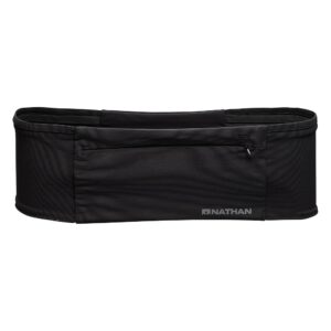 Nathan Zipster Max Running Belt. Bounce Free Waist Pack. Extra Large Zipper Pocket in Front for all Phones. 4 Pockets Total Fanny Pack