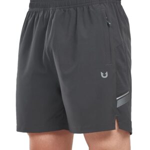 NORTHYARD Men's Athletic Running Shorts 5" Quick Dry Lightweight with Zip Pockets Gym Workout Active