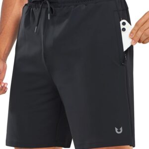 NORTHYARD Men's Athletic Running Shorts with Zip Pockets Workout Lightweight Sports Hiking Tennis Gym 7" Quick Dry Shorts