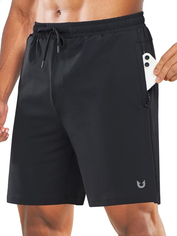 NORTHYARD Men's Athletic Running Shorts with Zip Pockets Workout Lightweight Sports Hiking Tennis Gym 7" Quick Dry Shorts