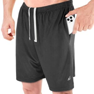 NY Threads Men's Athletic Shorts Quick Dry Lightweight Running Workout Gym Shorts with Pockets