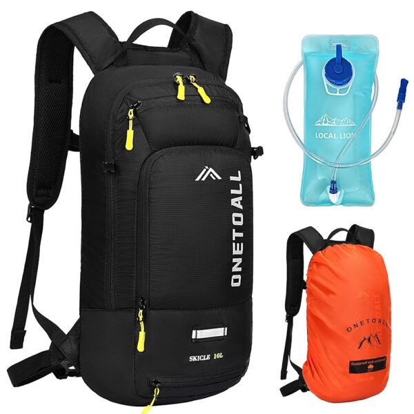 ONETOALL Hydration Backpack with 2L Water Bladder, Water Backpacks for Men Women, Lightweight Hiking Daypack for Cycling Biking Running Skiing Commuting