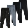 RBX Boys' Sweatpants - 4 Pack Active Tricot Warm-Up Jogger Track Pants (Size: 4-20)