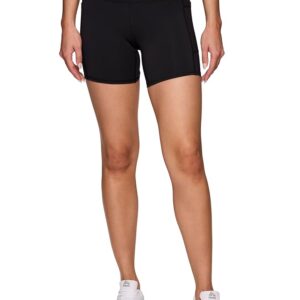 RBX Squat Proof Bike Short for Women, 5" Ultra Hold High Waisted Biker Yoga Shorts with Pockets for Running, Workouts