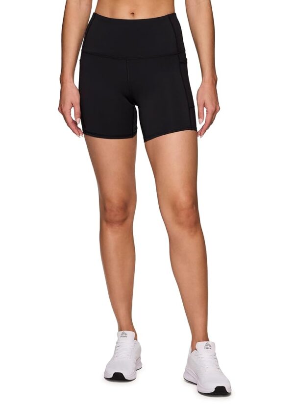 RBX Squat Proof Bike Short for Women, 5" Ultra Hold High Waisted Biker Yoga Shorts with Pockets for Running, Workouts