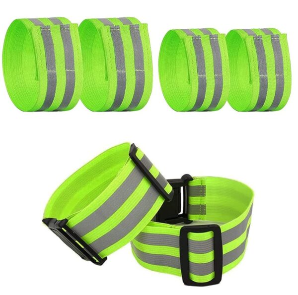 Reflective Bands for Arm,Wrist,Ankle,Leg,High Visibility Reflective Gear Safety Reflctive Straps for Night Walking,Running and Cycling