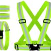 Reflective Vest, Reflective Glow Belt with 2Pack Reflector Armbands, Adjustable Elastic Safety Vest Outdoor Reflective Belt High Visibility, Ultralight & Comfy for Running,...