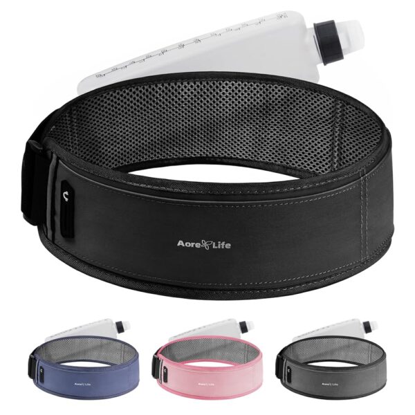 Running Belt, Fanny Pack with Water Bottle Holder, Running Belt for Men Women, Hydration Belt, Running Gear, Phone Holder for Running