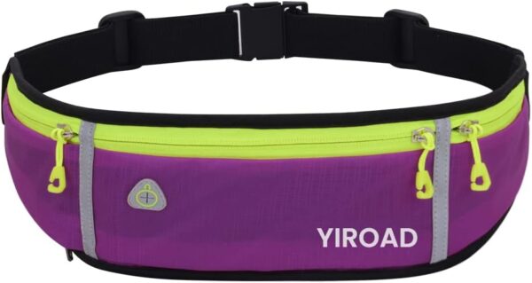 Running Belt, Waterproof Fanny Pack for Women Men, Workout Running Waist Pack Bag with Foldable Water Bottle Holder, Adjustable Running Pouch Phone Holder Accessories for All...