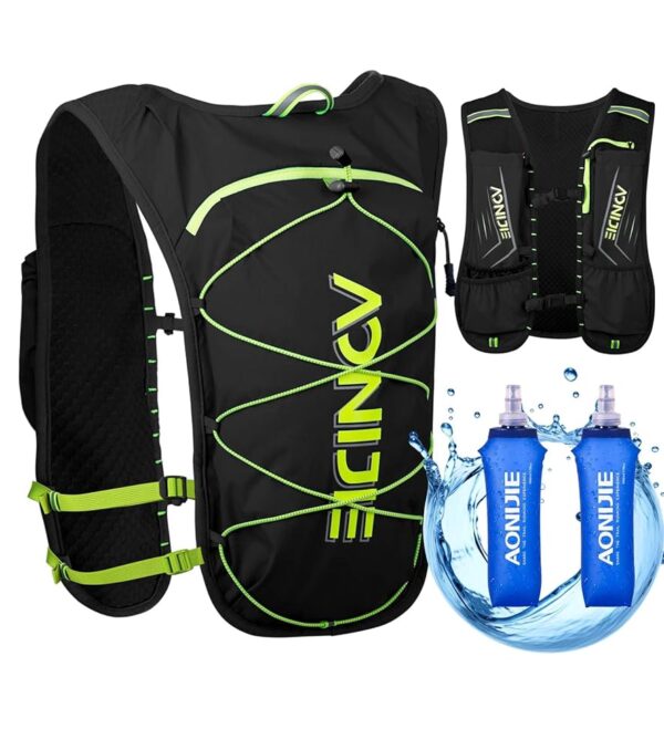 Running Vest for Men Women, Hydration Vest for Running Hiking with Water Bladder and Water Bottles,Nylon,5L Capacity,Lightweight