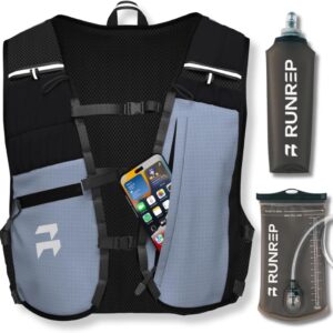 Running Vest for Women and Men with 1.5L Bladder Running Water Bottle, Phone Holder and Adjustable Straps | Running Hydration Vest | Marathon Running Accessories for Men and...