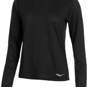 Saucony Stopwatch Long Sleeve T-Shirt for Women - Crew Neckline, Straight Hemline, Pull-On Style