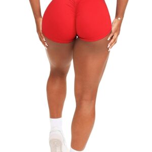 Scrunch Butt Gym Shorts High Waisted Workout Biker Shorts Running Athletic Booty Shorts for Women Black