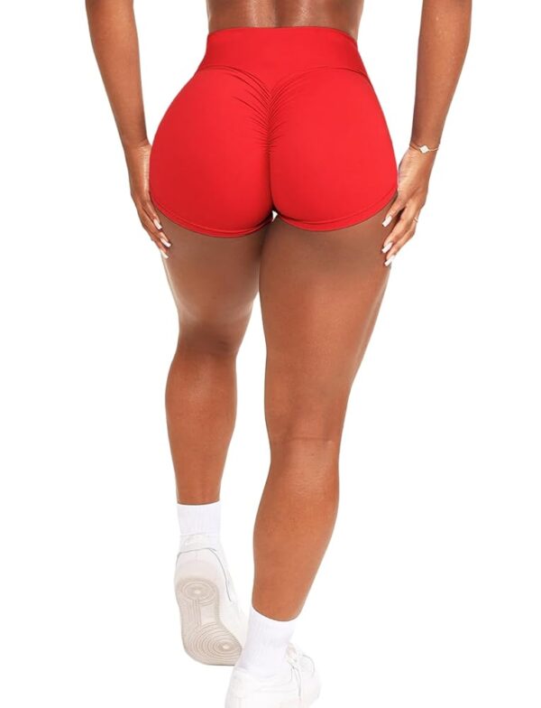 Scrunch Butt Gym Shorts High Waisted Workout Biker Shorts Running Athletic Booty Shorts for Women Black