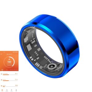 Smart Ring Health Tracker, Health Rings for Women & Men, No App Subscription,5ATM Waterproof & Long Battery Life Smart Rings Compatible with iOS & Android