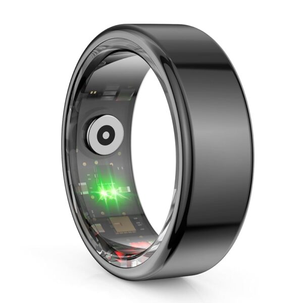 Smart Ring Health Tracker - Monitor Heart Rate, Sleep, and Fitness - Waterproof Activity Ring for Women and Men (Black, 10#)