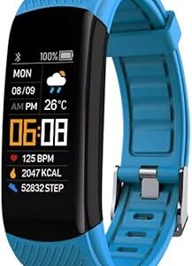 Smartband, Waterproof Fitness Smartwatch, Sport Health Tracker, Bracelet, Heart Rate, Blood Pressure, Blood Oxygen, Bluetooth, Calories, Step Counting, compatible with android...