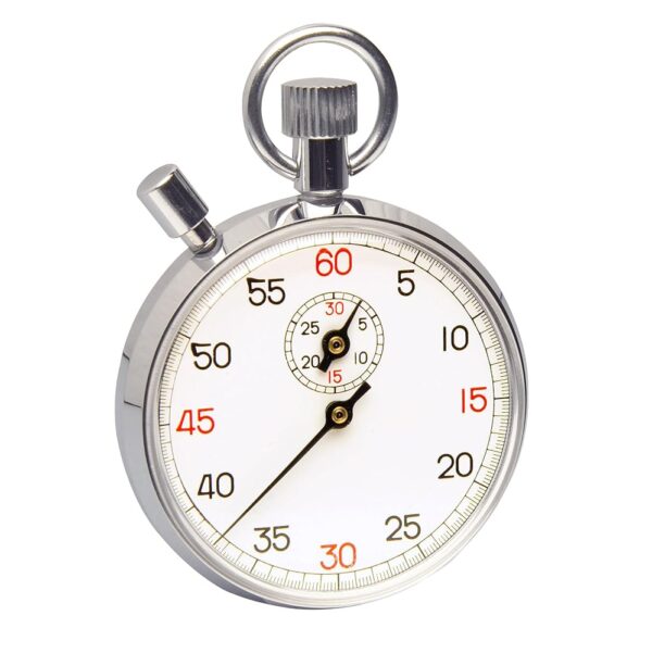 SP Bel-Art, H-B DURAC Analog Copper Chromium Plated Stopwatch; 30 Minute, 1/5 Second Intervals (B61700-5100)