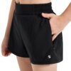 Stelle Girl's Athletic Shorts with Liner Zipper Pockets Elastic Waist Running Shorts Sports Active Shorts for Teen Kids