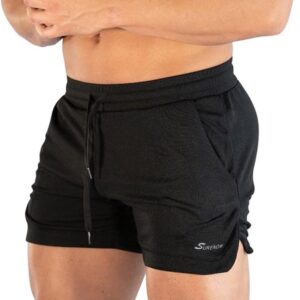 Surenow Mens Running Gym Shorts 3 Inch Breathable Lightweight Athletic Sport Shorts Training Workout Shorts with Pockets