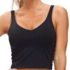 THE GYM PEOPLE Womens' Sports Bra Longline Wirefree Padded with Medium Support