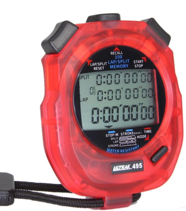 Ultrak 100 Lap Memory Timer - Red