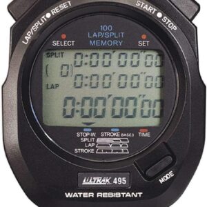 ULTRAK 495 100 Lap Memory Black Professional Stopwatches Continuous Display of Event Time New