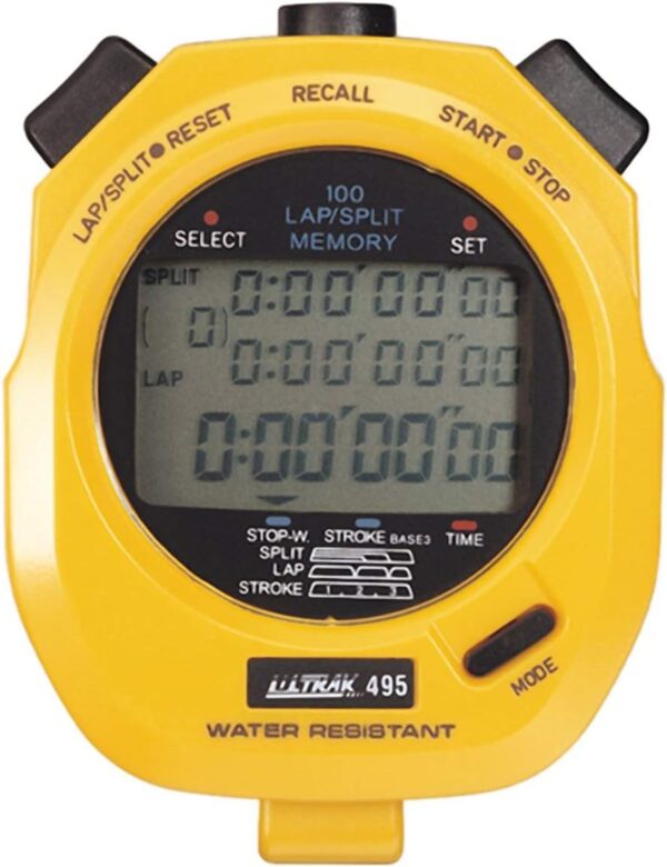 Ultrak 495Y Stopwatch - Yellow