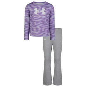 Under Armour girls Long Sleeve Shirt and Legging Set, Durable Stretch and Lightweight