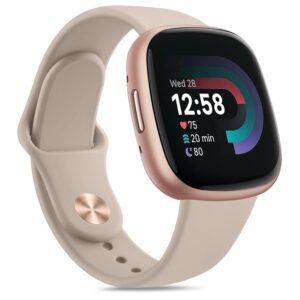 Vancle Bands Compatible with Fitbit Versa 4 / Versa 3 Bands Women Men, Fitbit Sense 2 / Sense Bands, Soft Silicone Replacement Bracelet Strap for Fitbit Versa 4/ Sense 2 Smart...