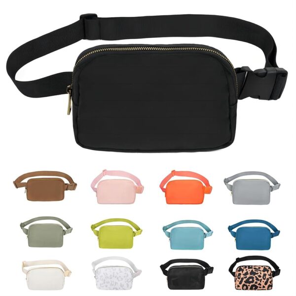 VOROLO Waist Pack for Running Fanny Pack for Women and Men Gift Crossbody Belt Bag Bum Bag with Adjustable Strap for Sports for Men and Women Black