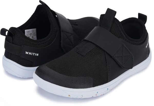 WHITIN Little/Big Kid Wide Width Barefoot Shoes | Boys/Girls Minimalist Elastic Opening Sneakers | Flexible- Zero Drop Sole