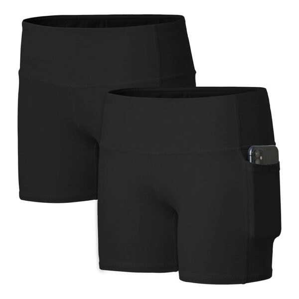 Willit Girls' 4" Volleyball Shorts Dance Yoga Athletic Shorts Youth Spandex Shorts Kids Running Biker Shorts with Pockets