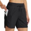 Willit Women's 5" Athletic Running Shorts Quick Dry Workout Hiking Shorts High Waisted Active Shorts Zipper Pocket