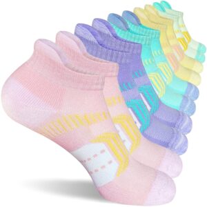 Womens Athletic Cushioned Anti-Blister Comfort Running Ankle Socks 5 Pairs