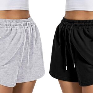 Women's Sweat Shorts Comfy Lounge Running Shorts Gym Summer Casual High Waisted Athletic Shorts with Pockets