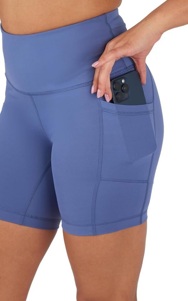 Yogalicious High Waist Squat Proof Side Pocket Biker Shorts - 3.5", 5", 7", 9"