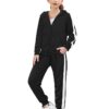 Zaclotre Girls 2 Piece Outfits Sweatsuit Zip Up Hoodie Sweatshirt and Sweatpant Tracksuit Athletic Jogger Sets