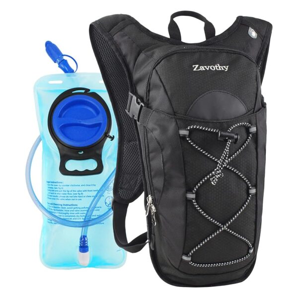 Zavothy Hydration Backpack with 2L Hydration Bladder Water Backpack for Hiking Hydration Pack for Running Cycling Hiking