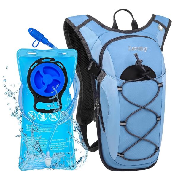 Zavothy Hydration Backpack with 2L Hydration Bladder Water Backpack for Hiking Hydration Pack for Running Cycling Hiking